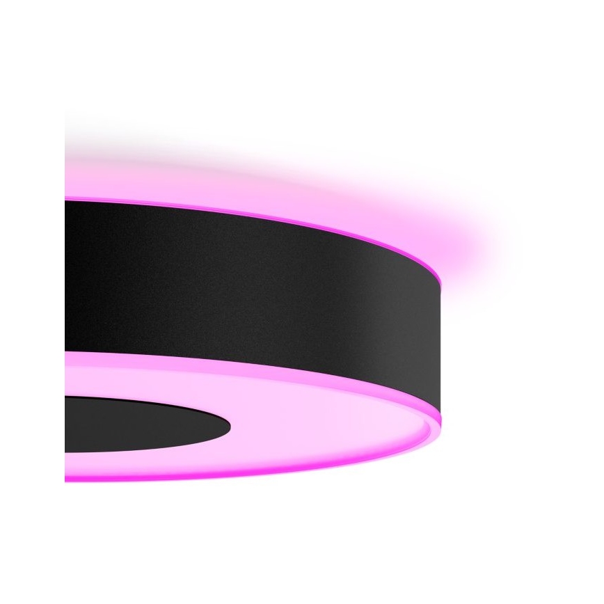 Philips - Iluminação de teto LED RGB com regulação Hue INFUSE LED/52,5W/230V 2000-6500K d. 425 mm preta