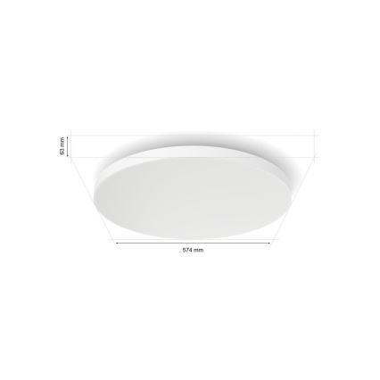 Philips - Iluminação de teto LED RGBW com regulação Hue DATURA LED/67W/230V 2000-6500K