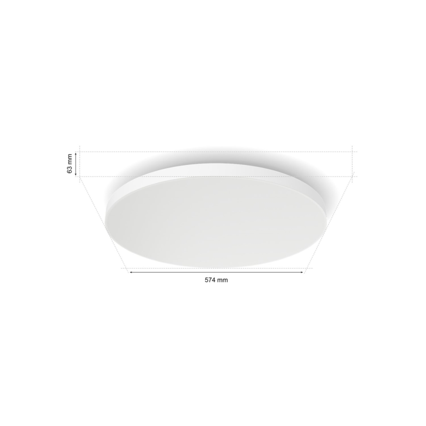 Philips - Iluminação de teto LED RGBW com regulação Hue DATURA LED/67W/230V 2000-6500K