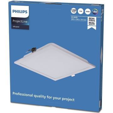 Philips - Iluminação embutida LED PROJECTLINE LED/15W/230V 29,5x29,5 cm