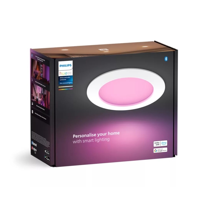 Philips - Foco de encastrar LED RGBW para casa de banho com regulação Hue SLIM LED/12W/230V IP44 2200-6500K