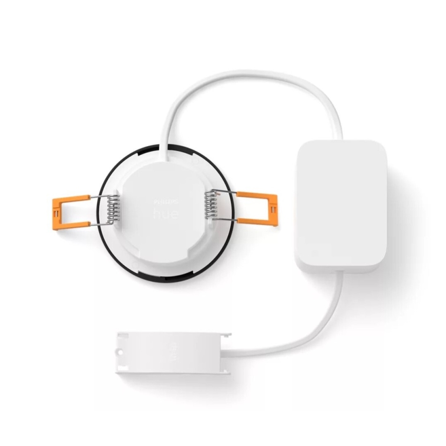 Philips - Foco de encastrar LED RGBW para casa de banho com regulação Hue SLIM LED/8,3W/230V 2000-6500K IP44 preto