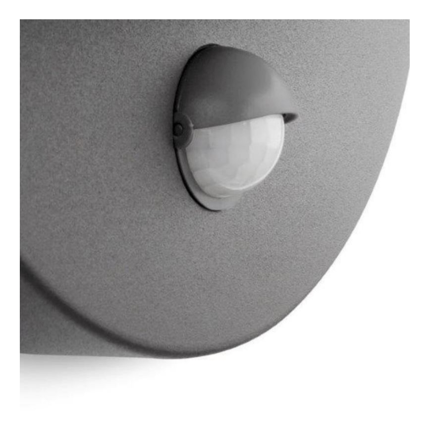 Philips - Luminária de parede exterior com sensor JUNE 1xE27/12W/230V IP44