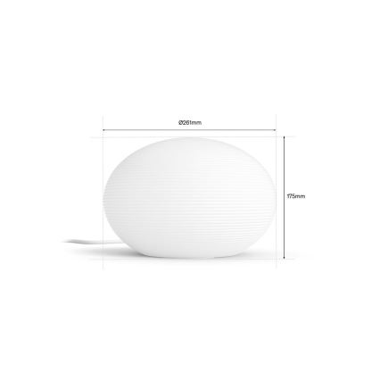 Philips - Candeeiro de mesa LED RGB dimerizável Hue FLOURISH White And Color Ambiance 1xE27/8,1W/230V 1000-20000K