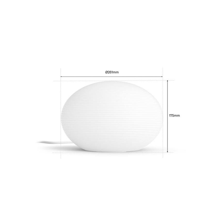 Philips - Candeeiro de mesa LED RGB dimerizável Hue FLOURISH White And Color Ambiance 1xE27/8,1W/230V 1000-20000K