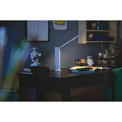 Philips - Lâmpada de mesa tátil LED regulável AMBER LED/5W/5V 1800 mAh branca