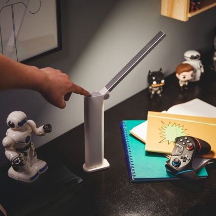 Philips - Lâmpada de mesa tátil LED regulável AMBER LED/5W/5V 1800 mAh branca