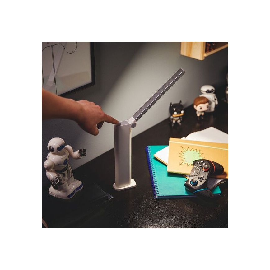 Philips - Lâmpada de mesa tátil LED regulável AMBER LED/5W/5V 1800 mAh branca