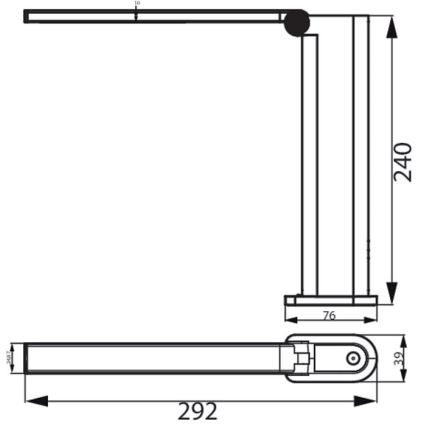Philips - Lâmpada de mesa tátil LED regulável AMBER LED/5W/5V 1800 mAh branca