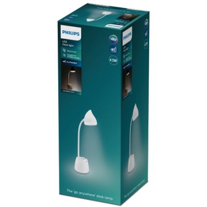Philips - Lâmpada de mesa LED tátil regulável HAT LED/4,5W/5V 1800 mAh 3000/4000/5700K CRI 90