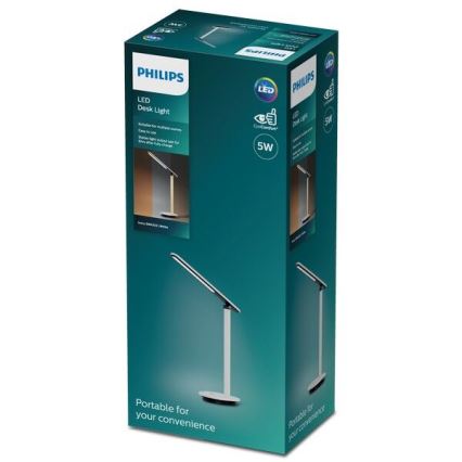 Philips - Lâmpada de mesa tátil LED regulável IVORY LED/5W/5V 3000 mAh 2700/3600/5000K CRI 90