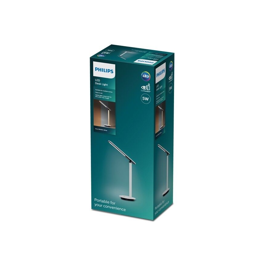 Philips - Lâmpada de mesa tátil LED regulável IVORY LED/5W/5V 3000 mAh 2700/3600/5000K CRI 90