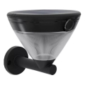 Philips - Lâmpada de parede solar LED com sensor KYNA LED/3,8W/3,7V 800 mAh 2700K IP44 preta