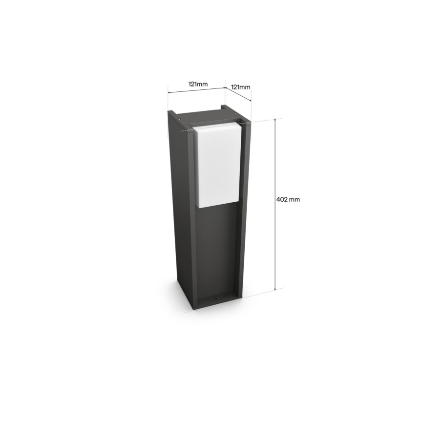 Philips - Lâmpada exterior LED regulável Hue TURACO 1xE27/8,1W/230V 40 cm IP44
