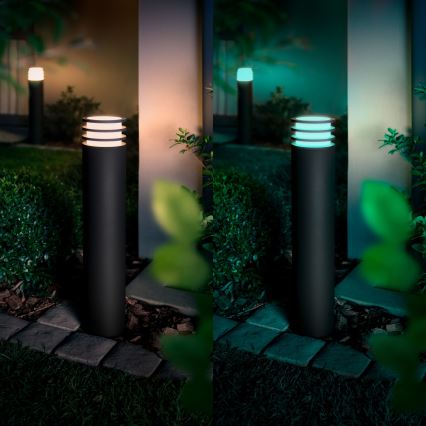 Philips - Lâmpada LED RGB regulável para exterior Hue LUCCA 1xE27/8,1W/230V 77 cm 1000-20000K IP44