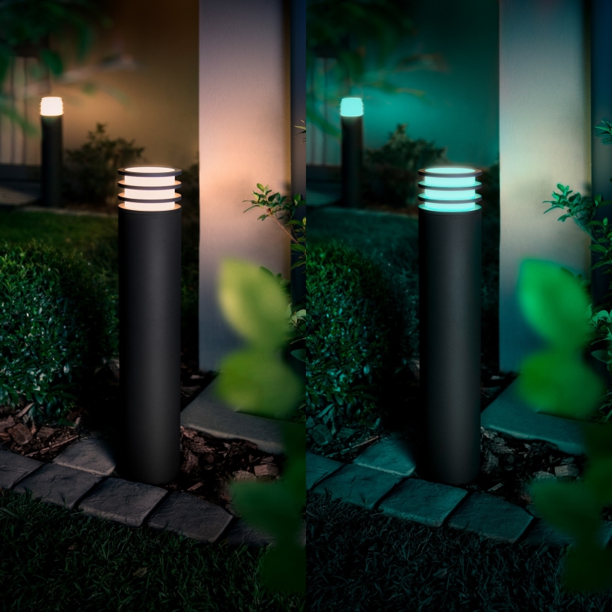 Philips - Lâmpada LED RGB regulável para exterior Hue LUCCA 1xE27/8,1W/230V 77 cm 1000-20000K IP44