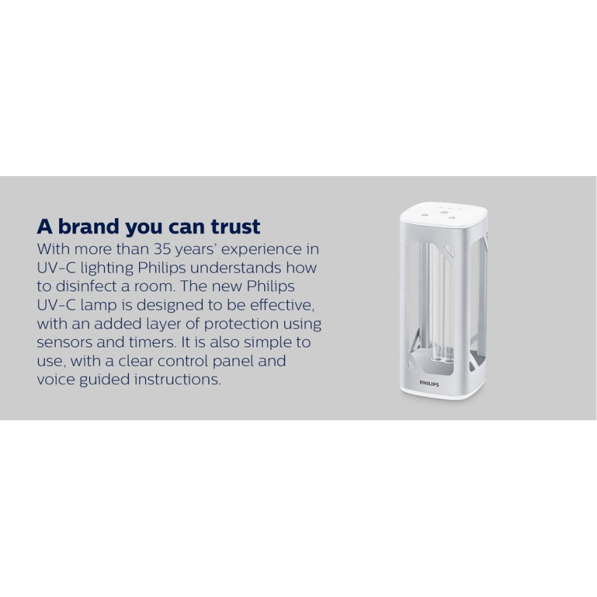 Philips - Lâmpada germicida desinfetante com sensor UV-C/24W/230V