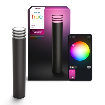 Philips - Lâmpada LED RGB regulável para exterior Hue LUCCA 1xE27/8,1W/230V 77 cm 1000-20000K IP44