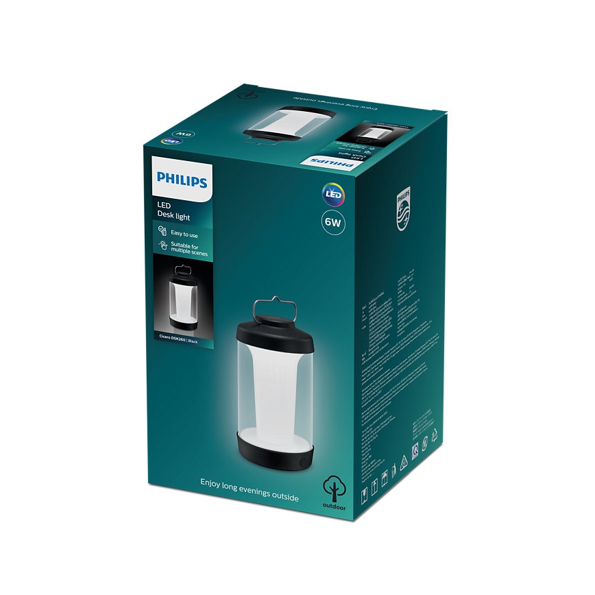 Philips - Lâmpada portátil LED regulável CICERO LED/6W/5V 4000 mAh IP54