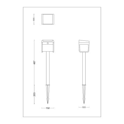Philips - Lâmpada solar LED com sensor de movimento e crepúsculo EZRA LED/1,8W/3,7V 2600 mAh 3000K IP44