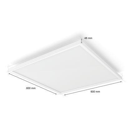 Philips - Luminária de teto LED regulável Hue AURELLE LED/39W/230V 2200-6500K 60x60 cm branca