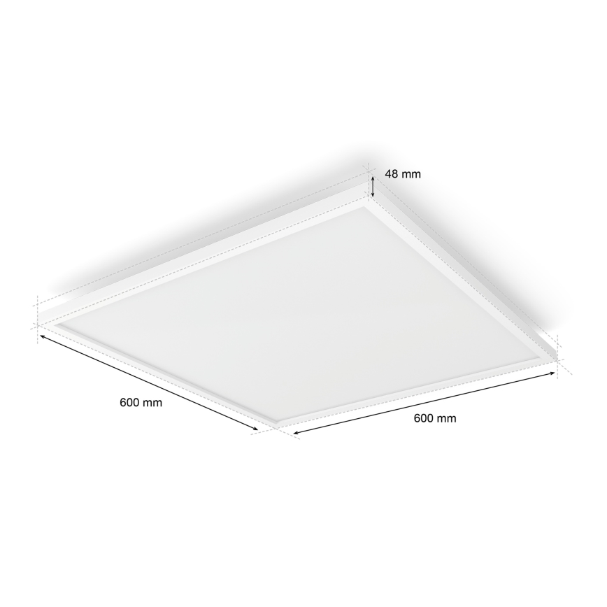 Philips - Luminária de teto LED regulável Hue AURELLE LED/39W/230V 2200-6500K 60x60 cm branca
