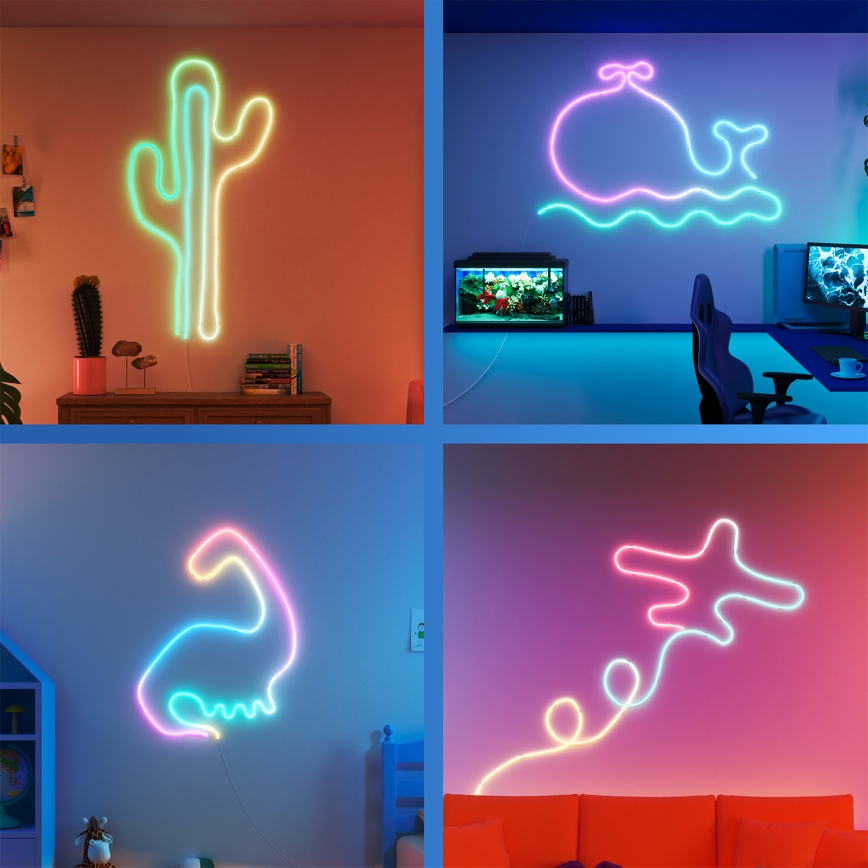 Philips - Fita LED RGBIC regulável SMART NEON FLEX 10m LED/45W/230V 2700-6500K Wi-Fi