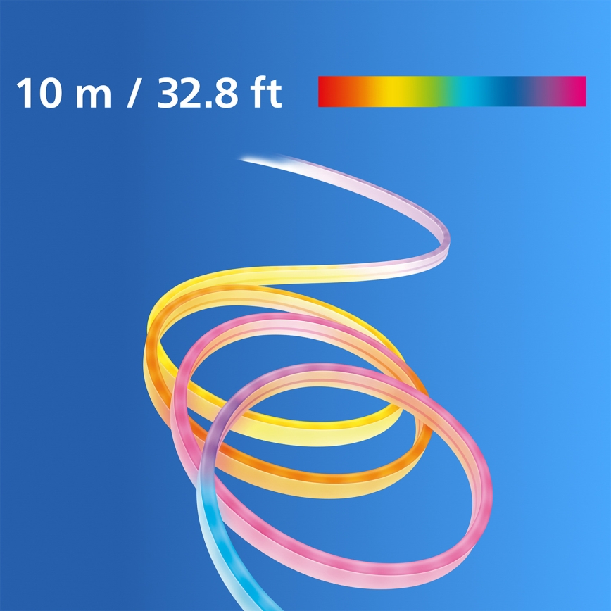 Philips - Fita LED RGBIC regulável SMART NEON FLEX 10m LED/45W/230V 2700-6500K Wi-Fi