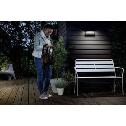 Philips - LED Iluminação de parede exterior com sensor BUSTAN LED/3,8W/230V 2700K IP44