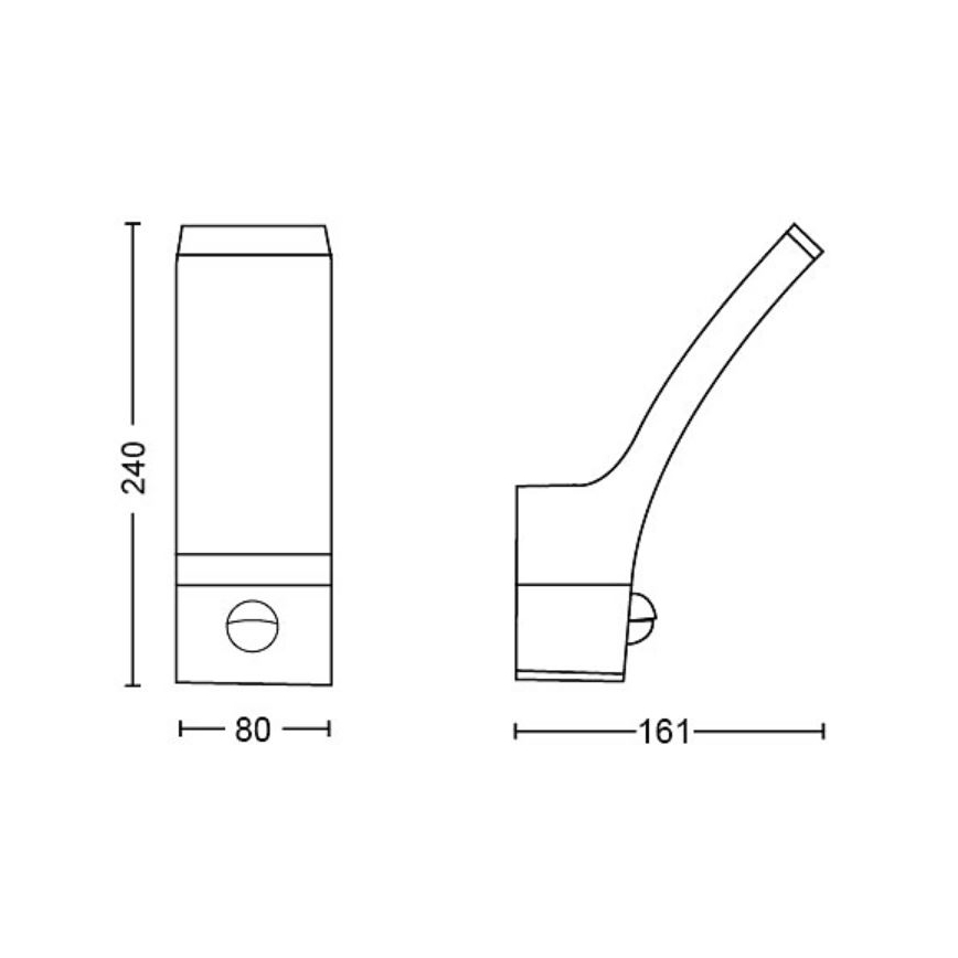 Philips - LED Iluminação de parede exterior com sensor SPLAY LED/3,8W/230V IP44