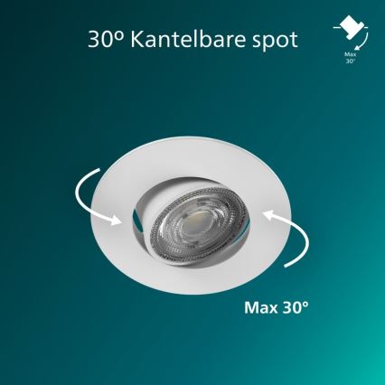 Philips - Luminária de embutir LED dimerizável CILANTRO LED/5W/230V 4000K branca