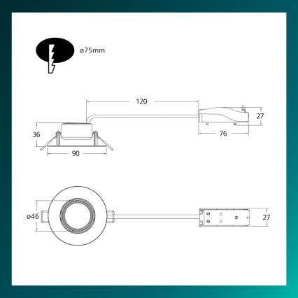 Philips - Luminária de embutir LED dimerizável CILANTRO LED/5W/230V 4000K branca