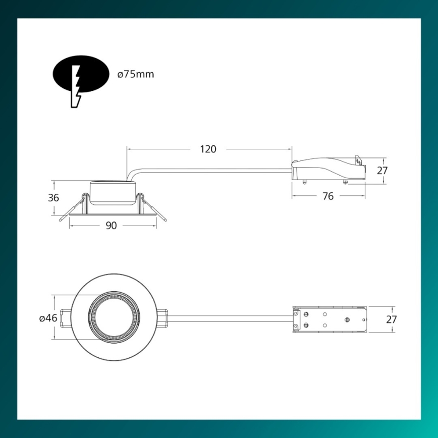 Philips - Luminária de embutir LED dimerizável CILANTRO LED/5W/230V 4000K branca