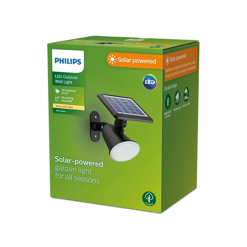 Philips - Luminária de parede solar LED JIVIX LED/1,4W/3,7V 1800 mAh IP44