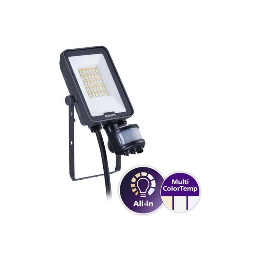 Philips - Refletor LED com sensor de movimento e de crepúsculo LEDINAIRE ALL-IN LED/20W/230V 3000/4000/6500K IP65
