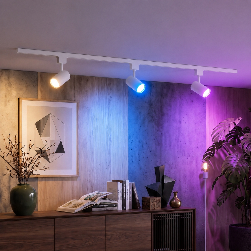 Philips - Foco LED RGBW dimerizável para sistema de calha EASYLINK HUE 3xGU10/4,7W/230V 2200-6500K 1m branco