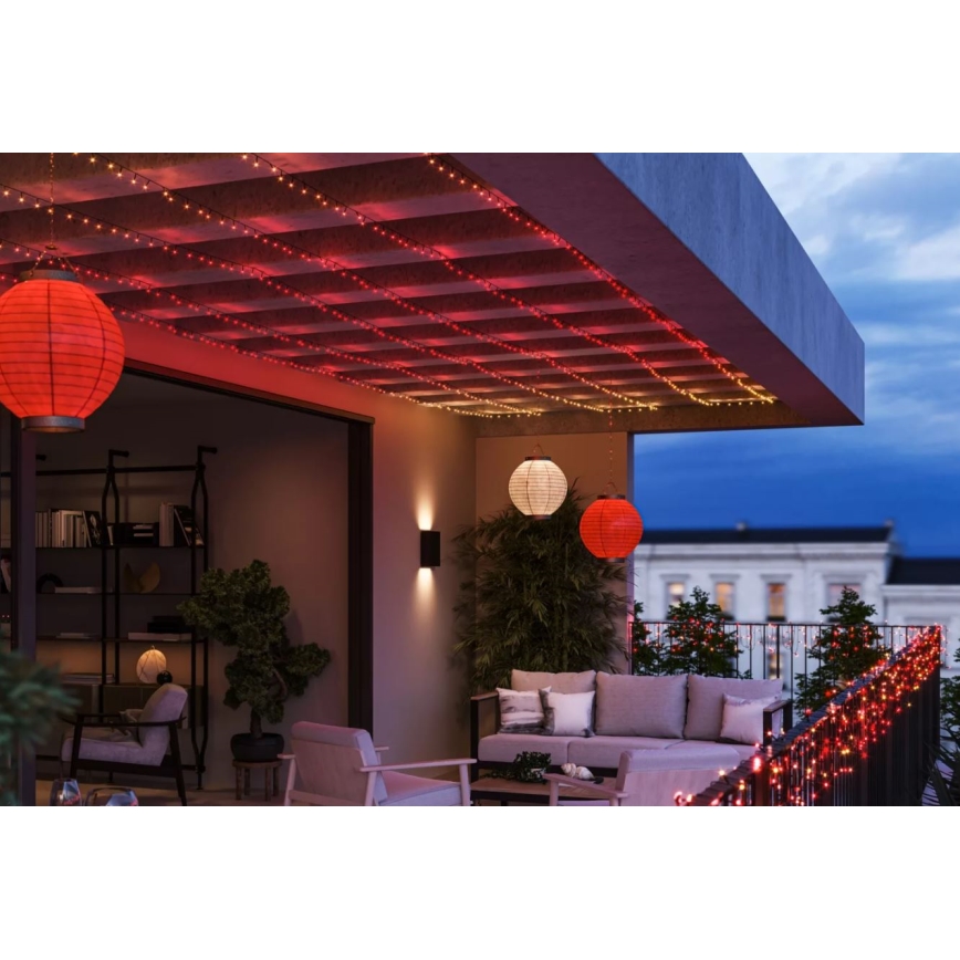Philips - Cordão de luzes LED RGBW regulável para exterior HUE WHITE AND COLOR AMBIANCE 500xLED 44,4 m 2000-6500K IP54