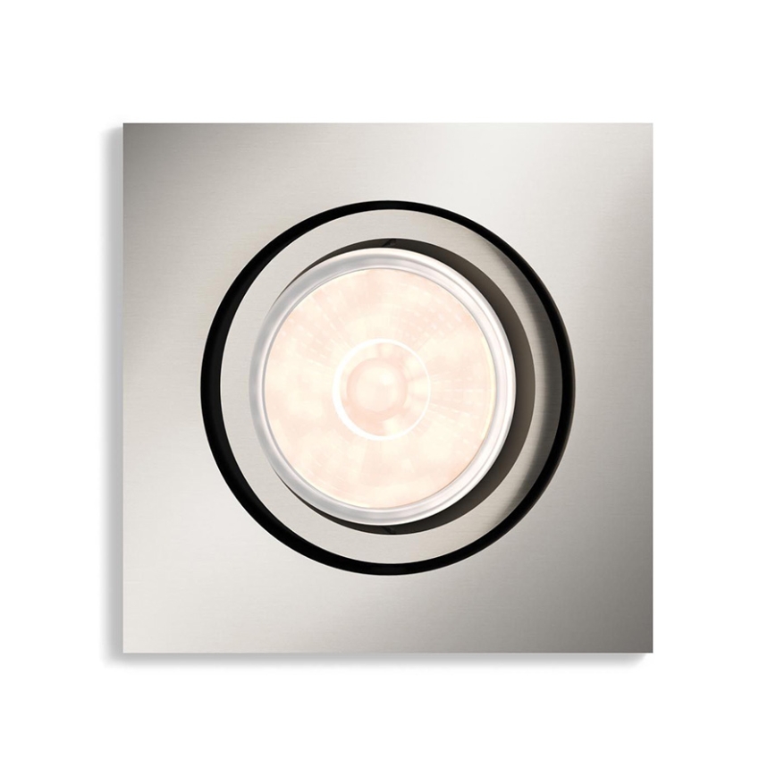 Philips - Luminária de embutir LED RGBW dimerizável DONEGAL 1xGU10/4,8W/230V + comando remoto