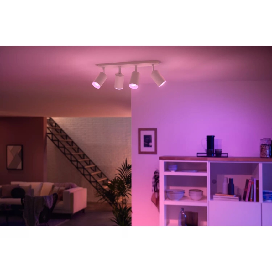 Philips - LED RGBW Foco com regulação Hue FUGATO 4xGU10/4,2W/230V 2000-6500K branco