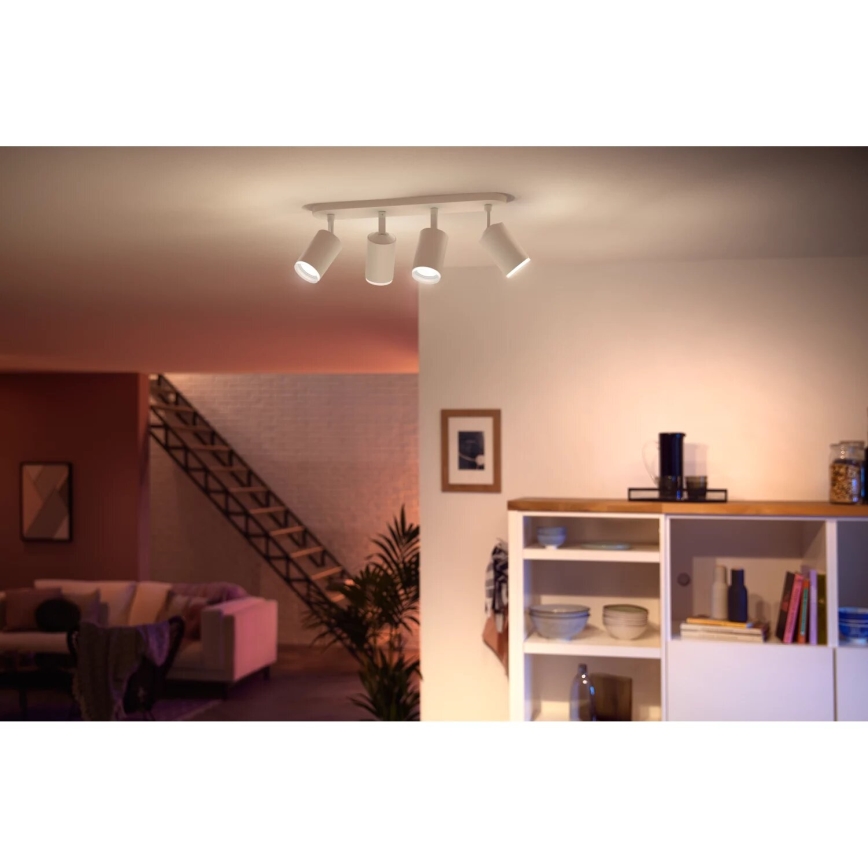 Philips - LED RGBW Foco com regulação Hue FUGATO 4xGU10/4,2W/230V 2000-6500K branco