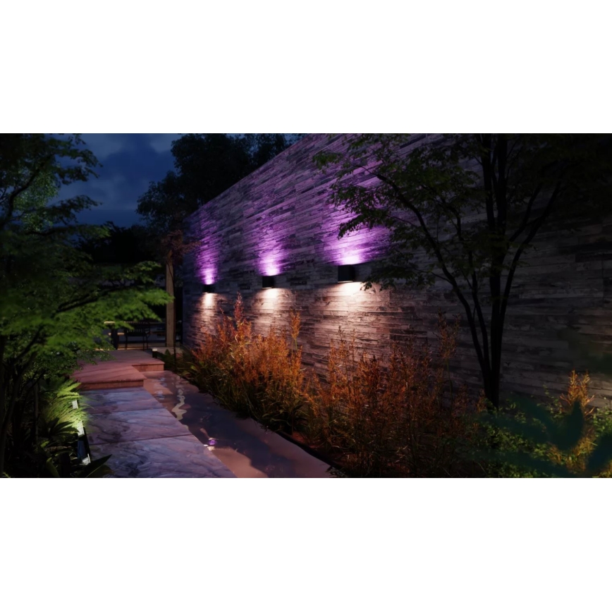 Philips - LED RGBW Iluminação de parede exterior com regulação Hue DYMERA 2xLED/10,2W/230V 2000-6500K IP44