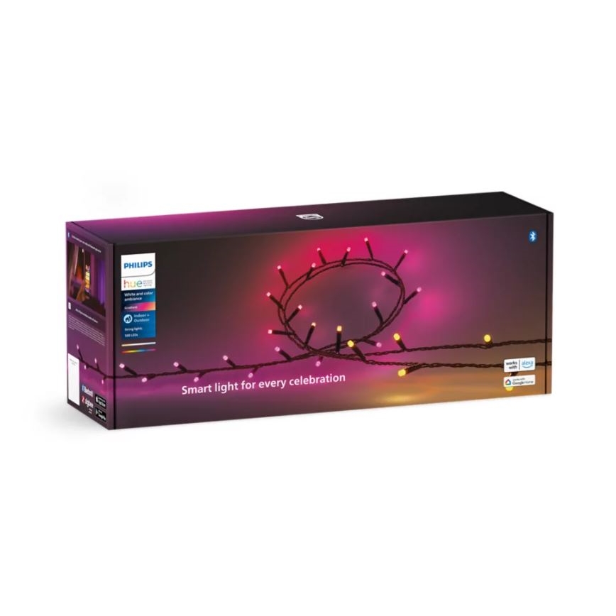 Philips - LED RGBW Regulação exterior corrente HUE WHITE AND COLOR AMBIANCE 500xLED 44,4 m 2000-6500K IP54