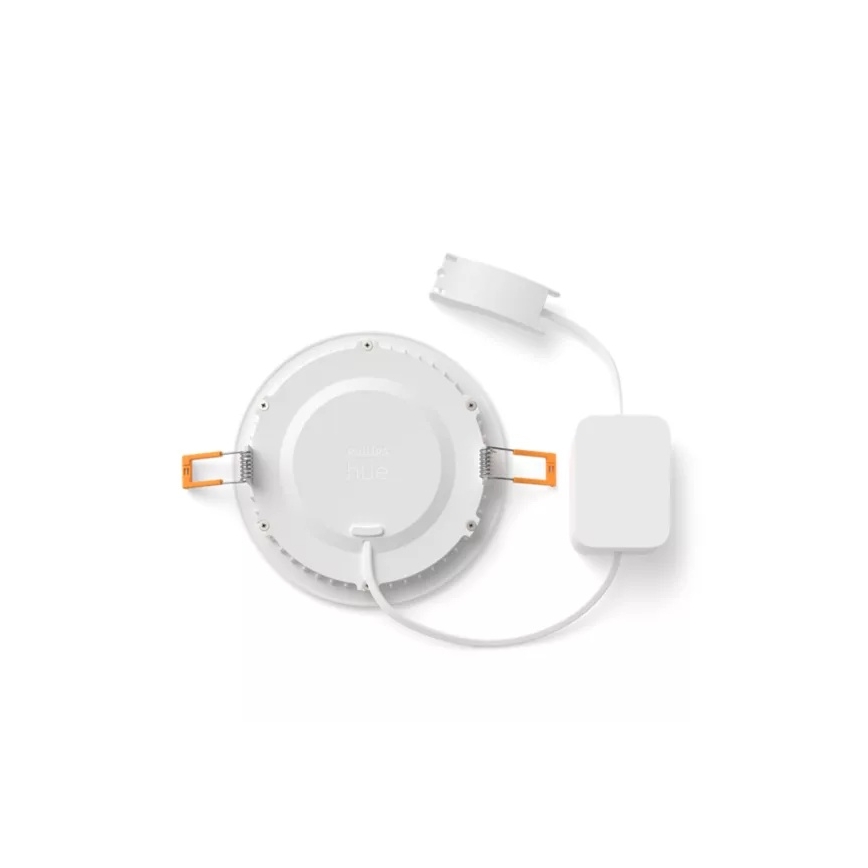 Philips - Luminária de embutir para casa de banho LED RGBW regulável Hue SLIM LED/12W/230V 1000-20000K branca IP44