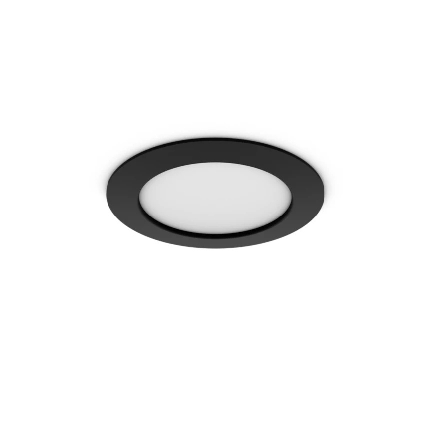 Philips - LED RGBW dimerizável luminária embutida para casa de banho Hue SLIM LED/12W/230V 1000-20000K preta IP44