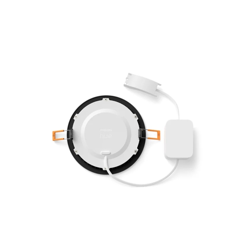 Philips - LED RGBW dimerizável luminária embutida para casa de banho Hue SLIM LED/12W/230V 1000-20000K preta IP44