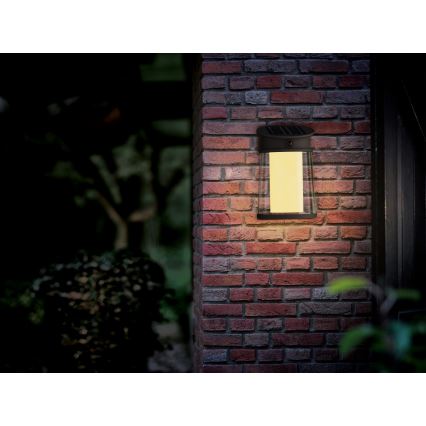 Philips - Luminária de parede solar LED com sensor de movimento e crepúsculo JUDA LED/3,2W/3,7V 2600 mAh 2700K IP44
