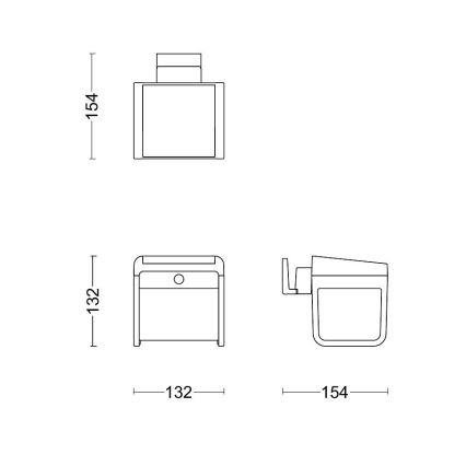 Philips - Luminária de parede solar LED com sensor de movimento e crepúsculo EZRA LED/1,8W/3,7V 2600 mAh 3000K IP44