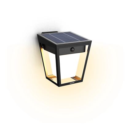 Philips - Luminária de parede solar LED com sensor de movimento e crepúsculo NISSA LED/1,8W/3,7V 2600 mAh 3000K IP44
