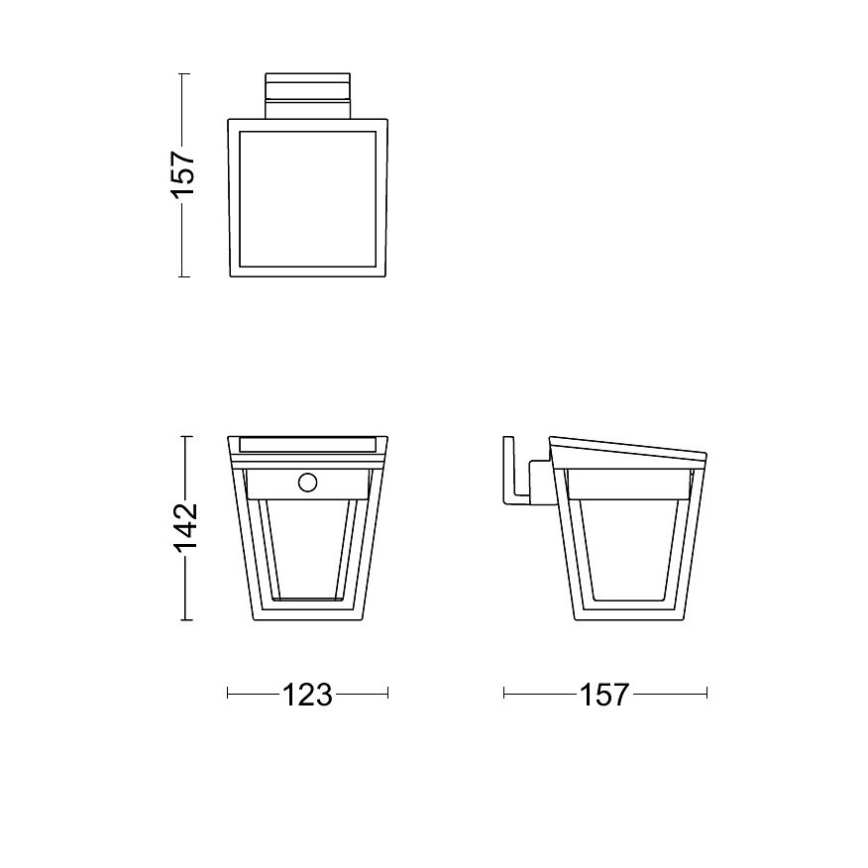 Philips - Luminária de parede solar LED com sensor de movimento e crepúsculo NISSA LED/1,8W/3,7V 2600 mAh 3000K IP44