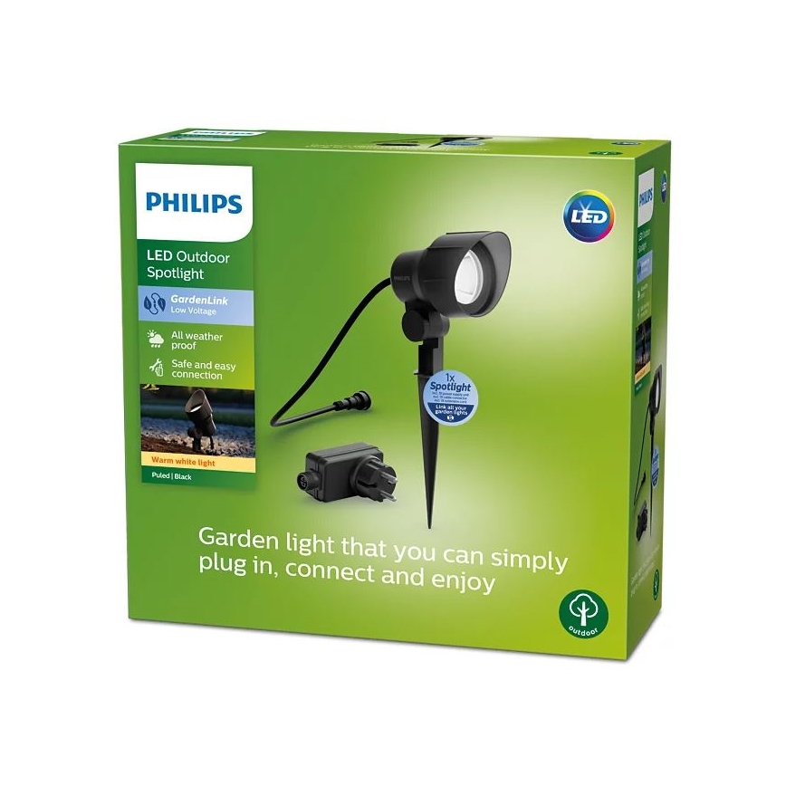Philips - Luminária de LED para exterior, spot LED/24W/230V 2700K IP44
